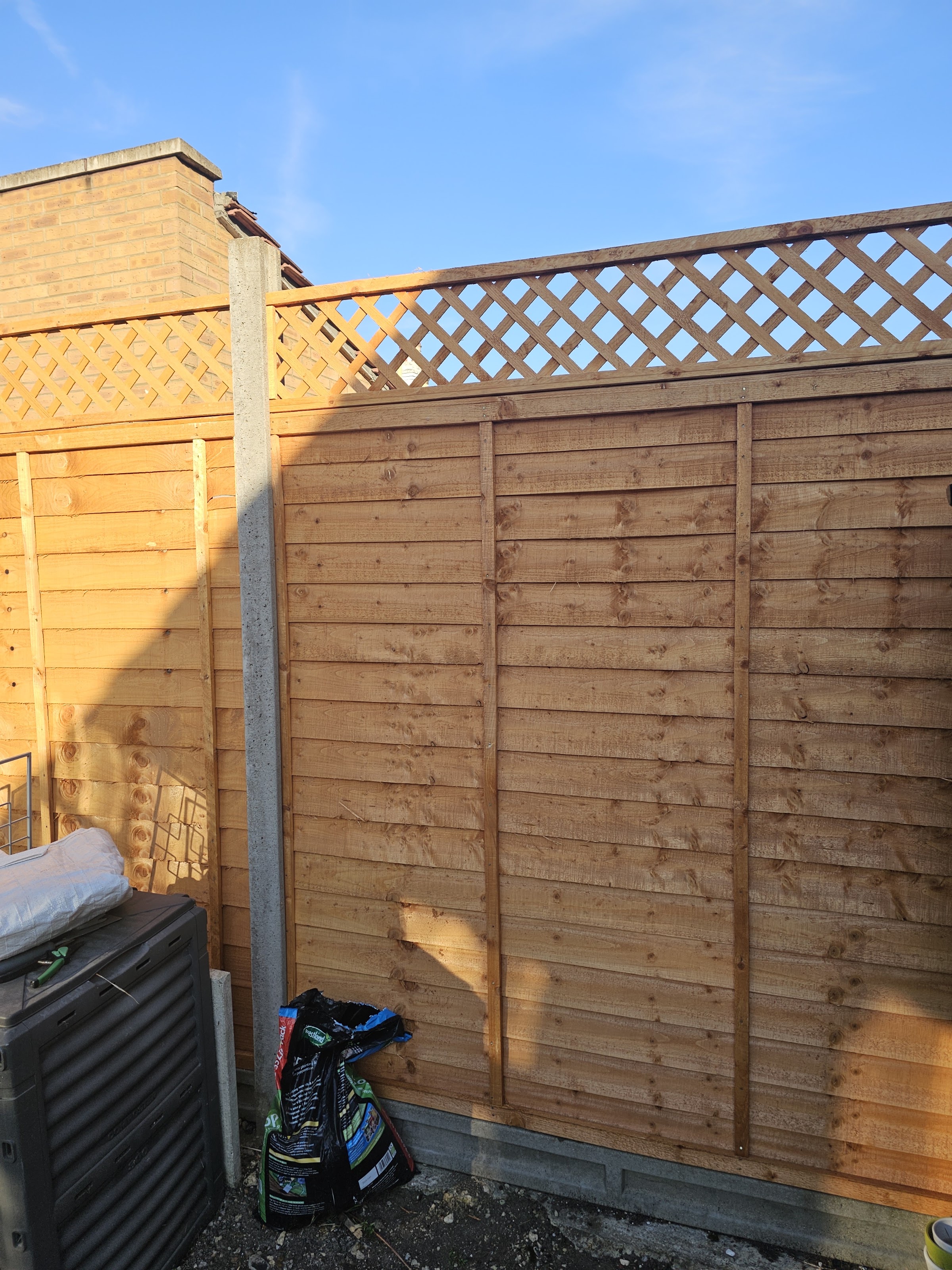Hard landscaping and decking, well finished.
